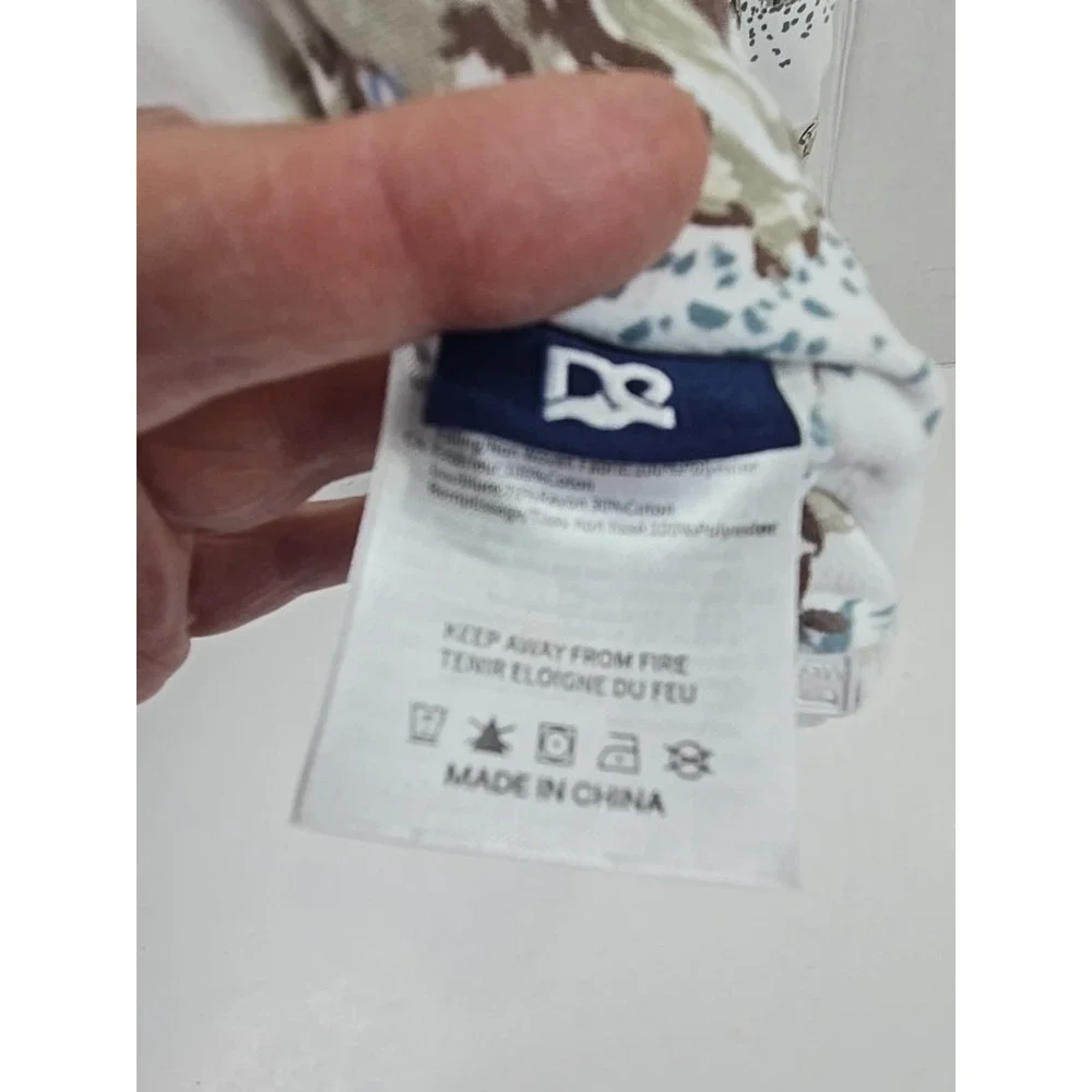 DoMiaMia Baby Sleepsack Wooly Mammoth Print White Sz L 18-24 Mo 100% Cotton READ